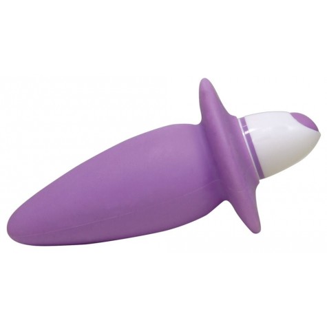 Фиолетовая анальная вибровтулка Smile - 10 см.