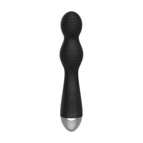 Чёрный вибратор с электростимуляцией E-Stimulation G-spot Vibrator - 19,5 см.